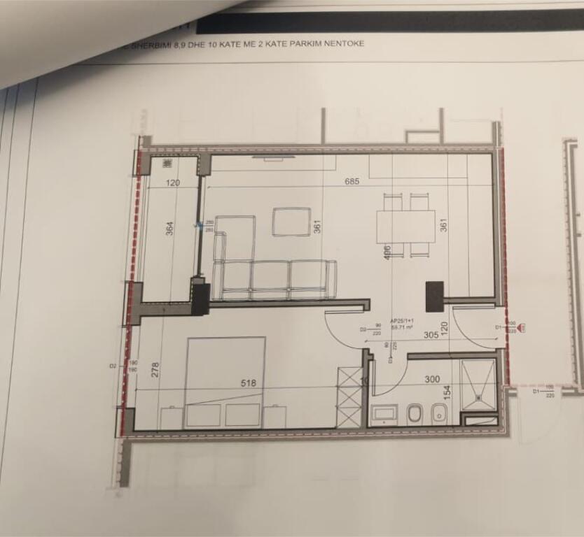 SHITET APARTAMENT 1+1 PAZARI I RI 175.000 EURO