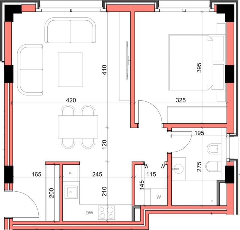 🏢 Apartament 1+1 në Shitje – Maison de la Terre, Tiranë