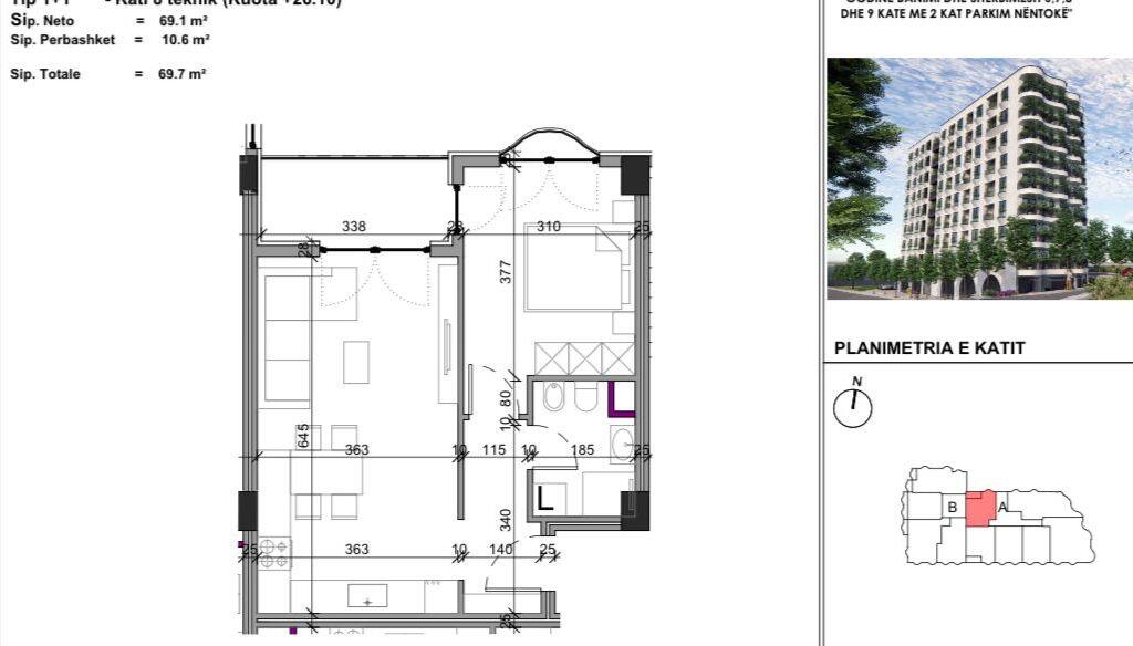 VENDESI APPARTAMENTO 1+1 PASKUQAN 83.640 EURO