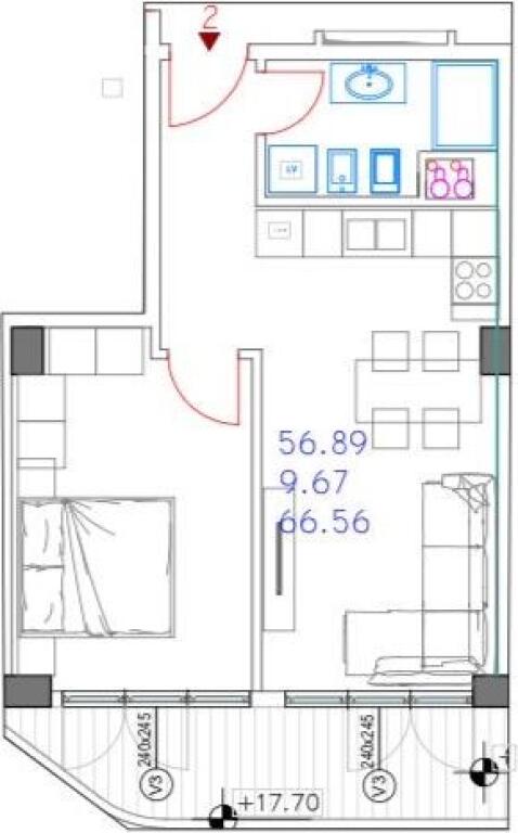 Apartament 1+1 për shitje te Rruga Elbasanit, 173000 euro !