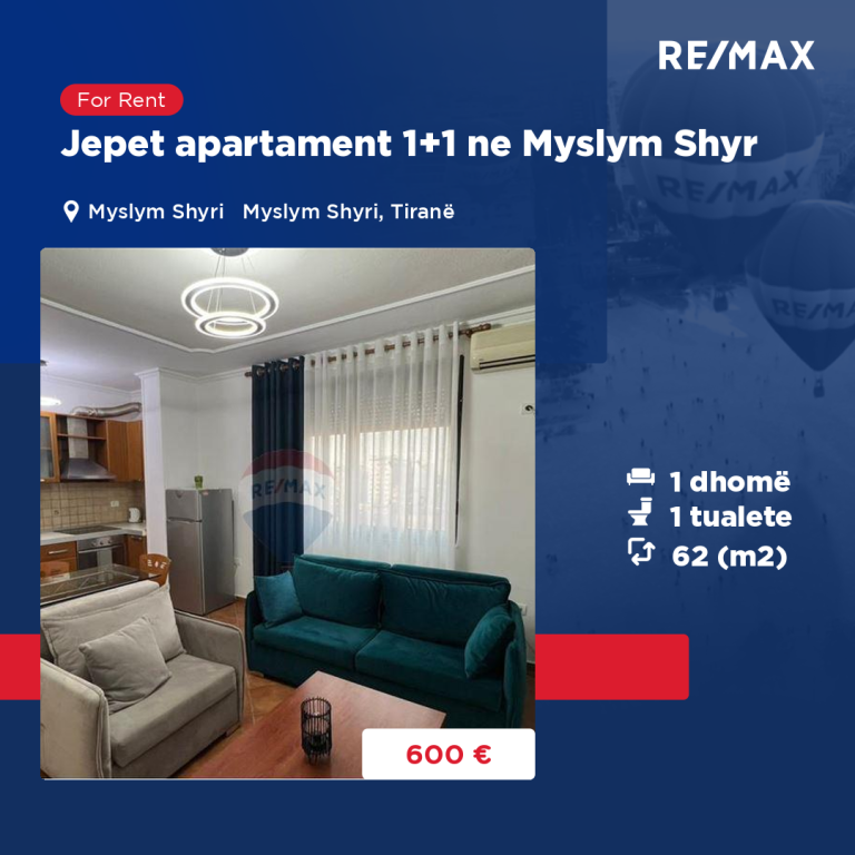 Apartment 1+1 for rent in Myslym Shyr