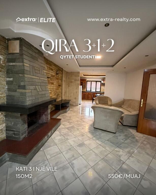 Rent 3+1+2 Student City, Tirana