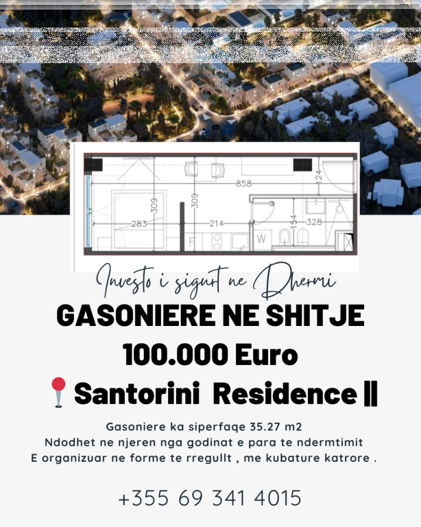 Shitet gasoniere ne Santorini Residence 2, Dhermi