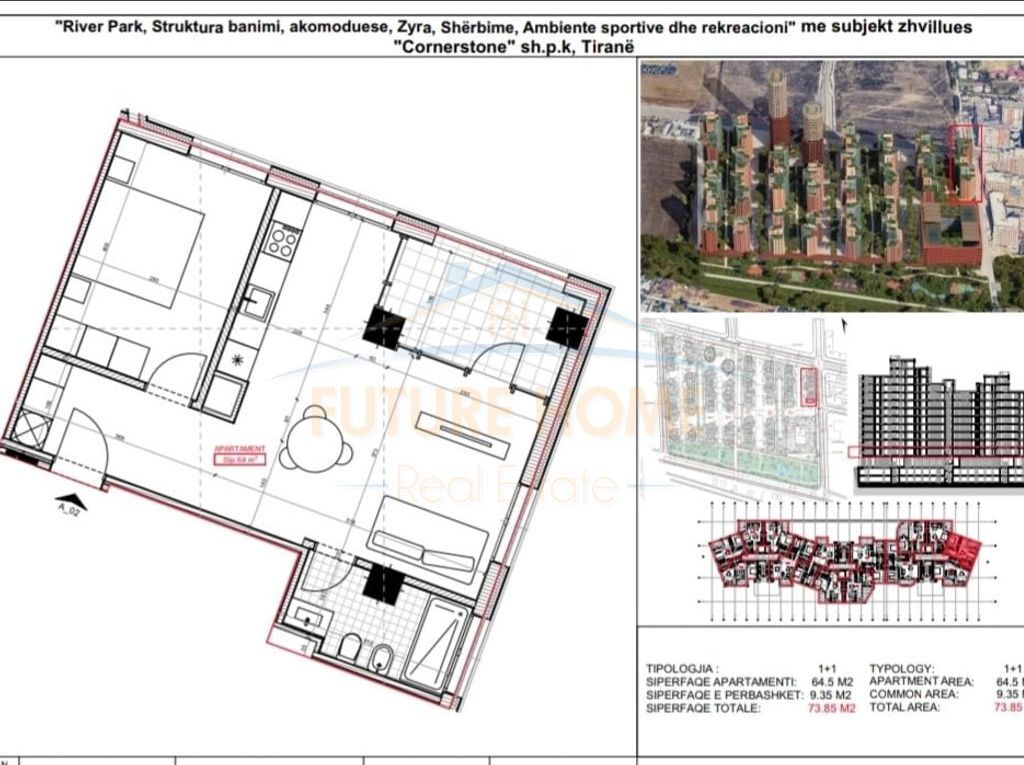 Shitet, Apartament 1+1, Unaza e Re.