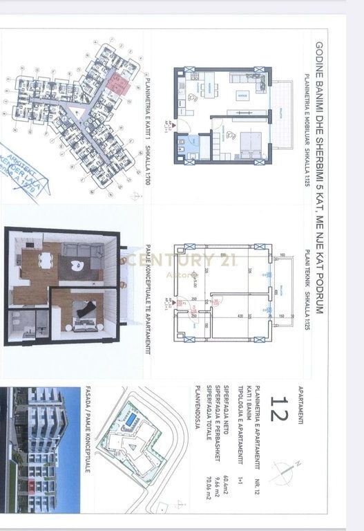SHITET APARTAMENT 1+1 NE QERRET