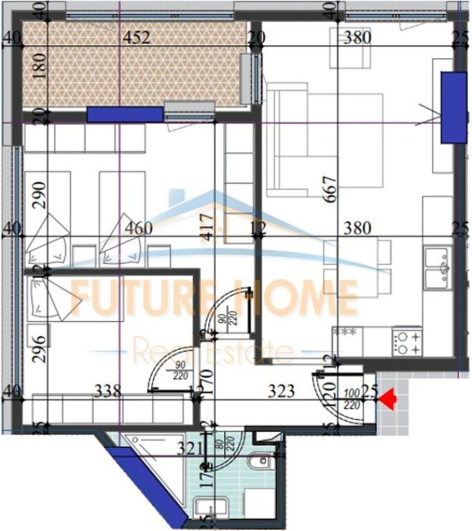 Shitet,Apartament 2+1 Colonnade Building, Rruga Dritan Hoxha