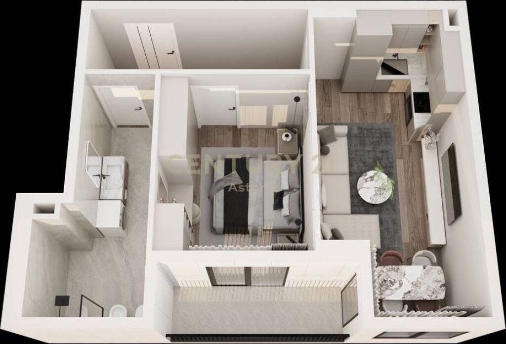 Shesim apartament 1+1 në rezidencën Phoenix – Yzberish