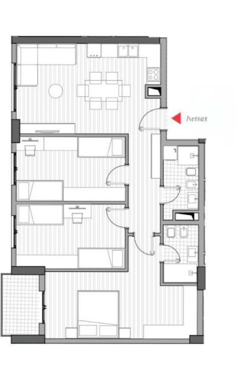 Appartamento 3+1 in vendita in Via 5 Maji.