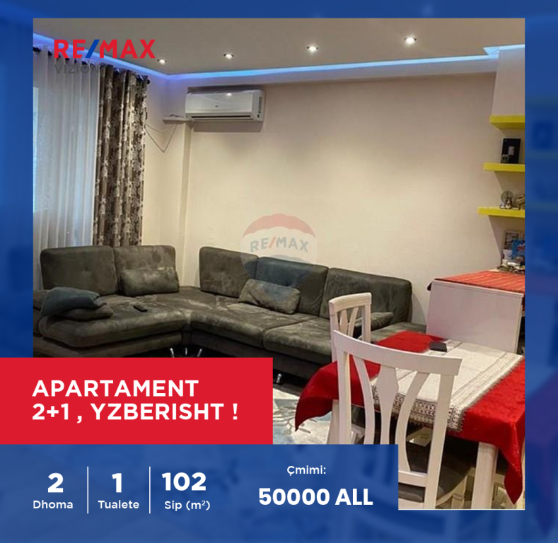 APPARTAMENTO IN AFFITTO 2+1, YZBERISHT !