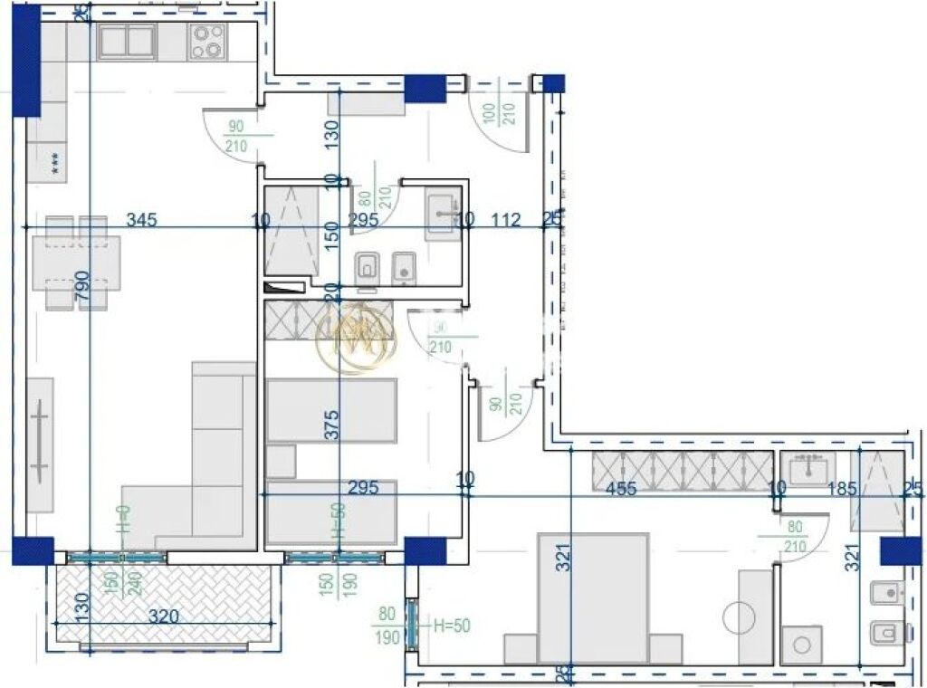 Sale | Apartment 2 + 1 | Kamëz Municipality | 89000 €