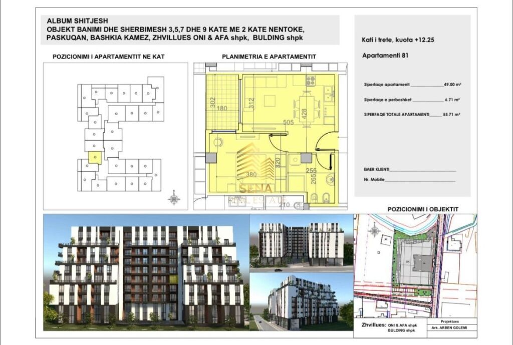 Shitet, Apartament 1+1+blk, Paskuqan – BelFiore 1 Residence , 69.700 Euro