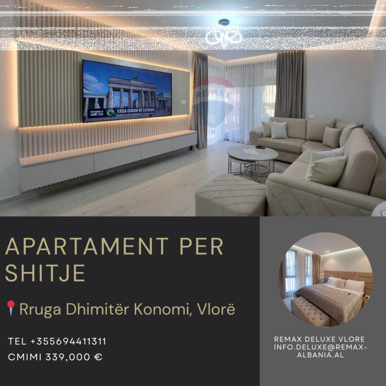 Apartament Luksoz për Shitje – Lungomare, Vlorë