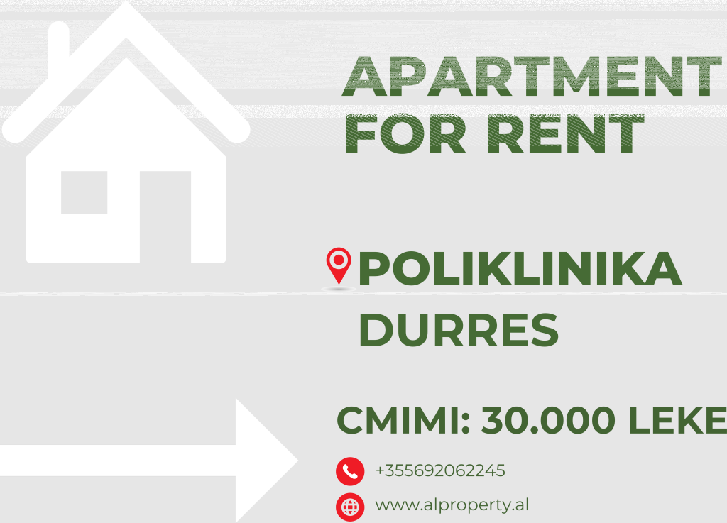Apartament 1+1 prane poliklinikes Durres