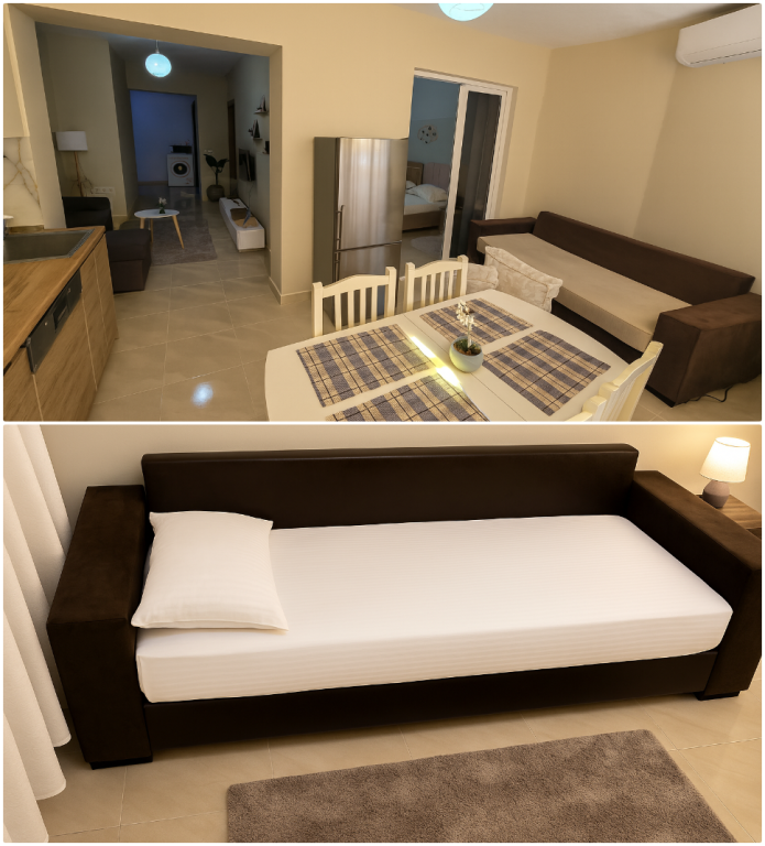 Jepet me qera Apartament 1+1 në Qënder Tiranë i Mobiluar