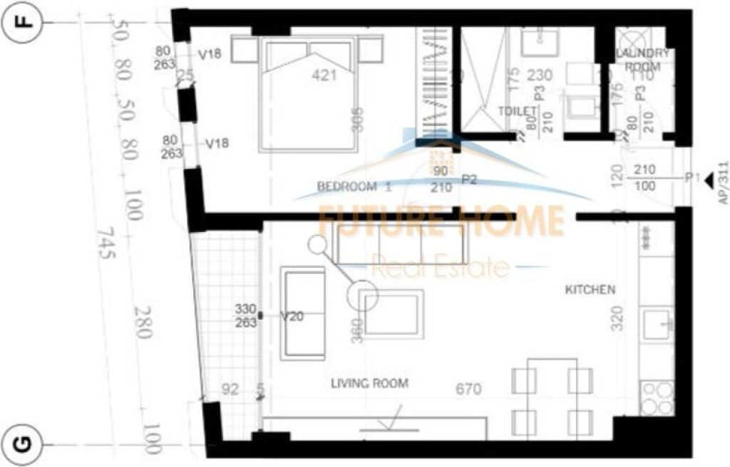 Shitet, Apartament 1+1, Sauk " Grow Green ", Tiranë.