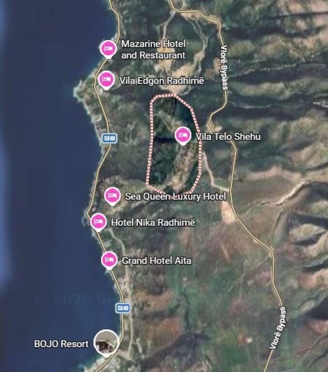 Toke ne shitje ne zonen midis Radhimes dhe Orikumit ne Vlore (ID 4191171).