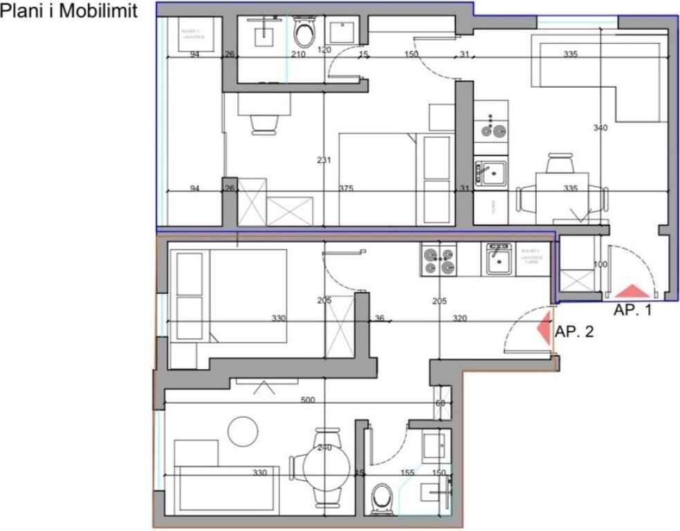 SHITEN 2 APARTAMENTE 1+1 TEK KRYQEZIMI 21 DHJETORIT !