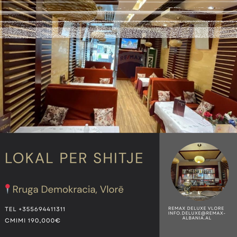 Restorant në Shitje ose me Qera – Rruga Demokracia, Vlorë