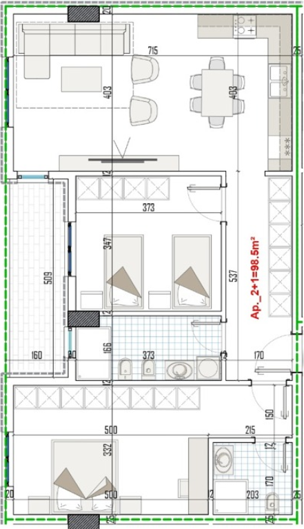 APARTAMENT 2+1+2 NE PASKUQAN!