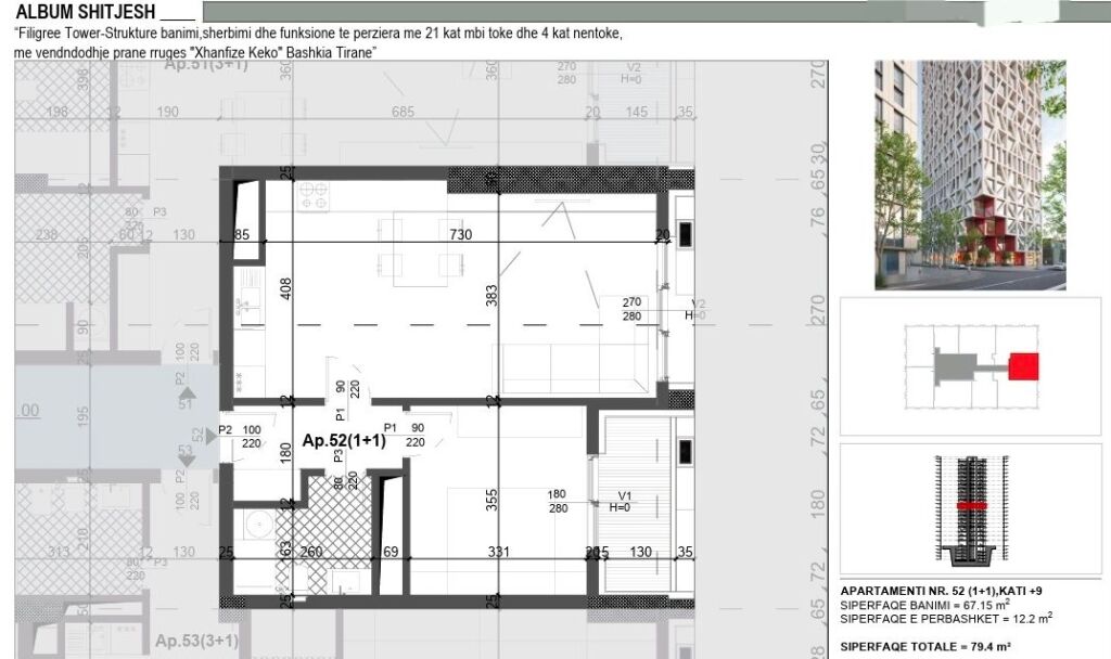 SHITET APARTAMENT 1+1 – FILIGREE TOWER!