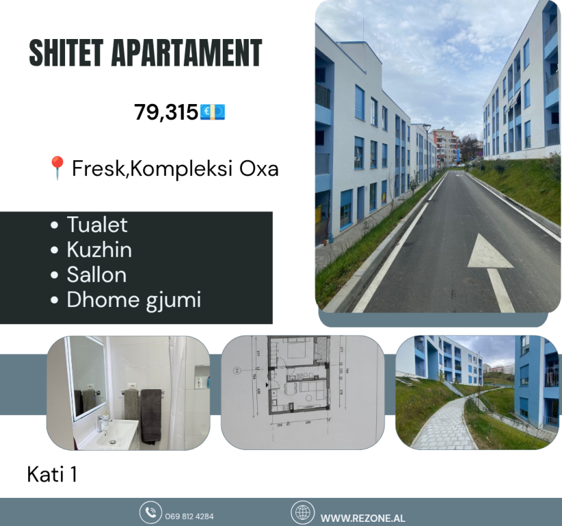 🏡 APPARTAMENTO 1+1 IN VENDITA – RESIDENZA OXA, FRESK