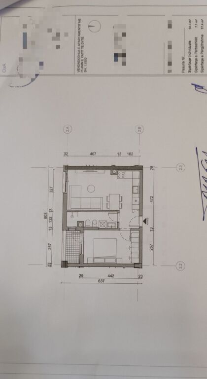 Shitet apartament 1+1,Fresk,Rezidenca Oxa