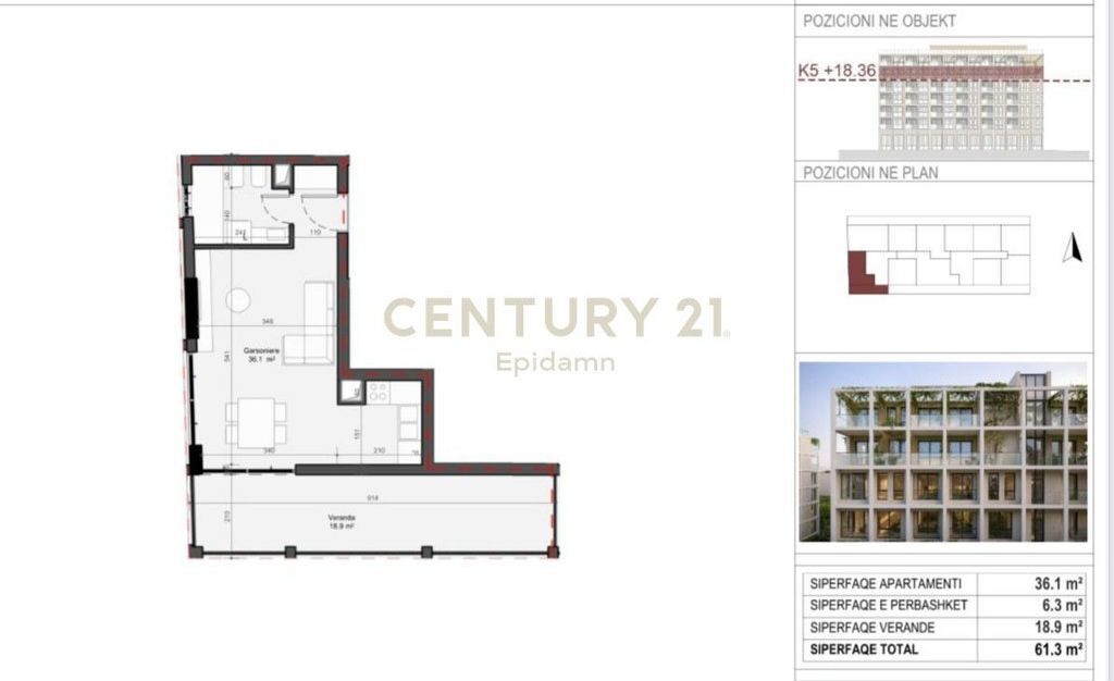 ESCLUSIVO! Studio in vendita - Residenza “Mes Pishave” Mali i Robit !!