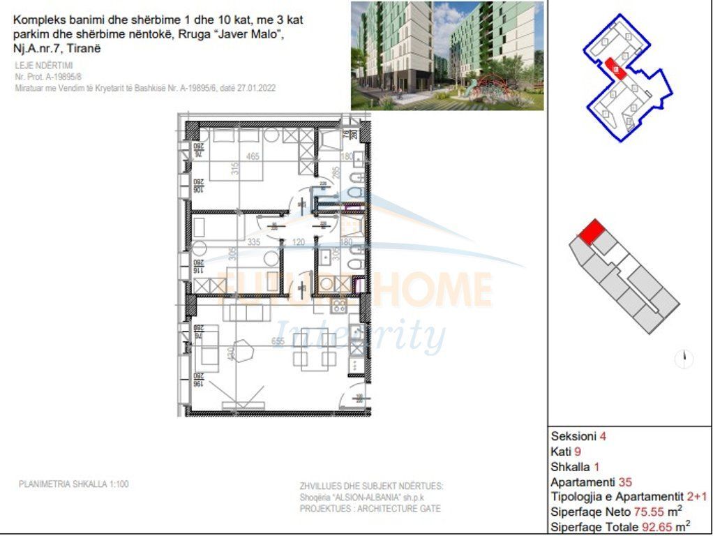 🌇 Dritë, Pamje dhe Potencial – 2+1+2 te Riverside Residence, Rr. Javer Malo