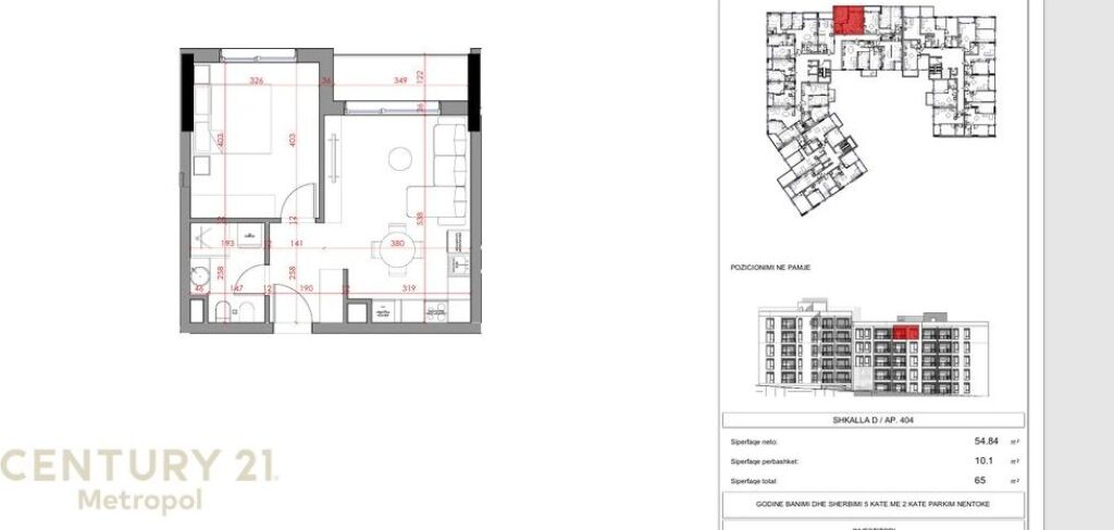 APARTAMENT 1+1 NE SHITJE NE RESIDENCEN NORTH-PASKUQAN! 78,000 € Sip. Totale  65m2