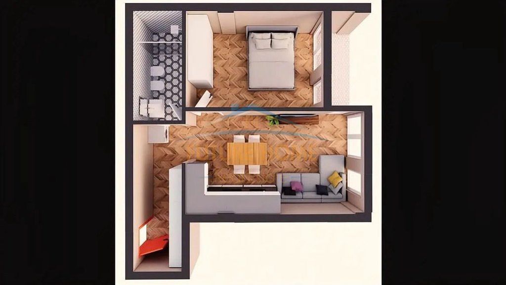 Apartment 1+1 for Sale, Vila Gold, Tirana