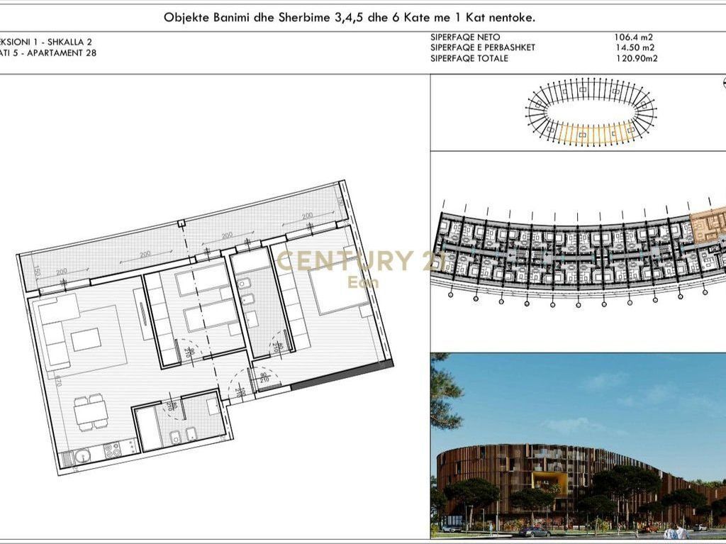 Apartment 2+1 in the EON Residence – Golem !!! ONLY 900€/m² (FINISHED APARTMENT) 108,810 € Total Area  121m2