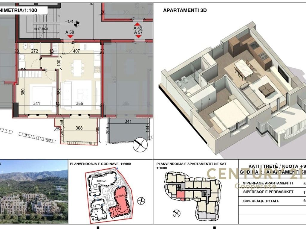 SHITET APARTAMENT 1+1 NE "RADHIMA FORTRESS"