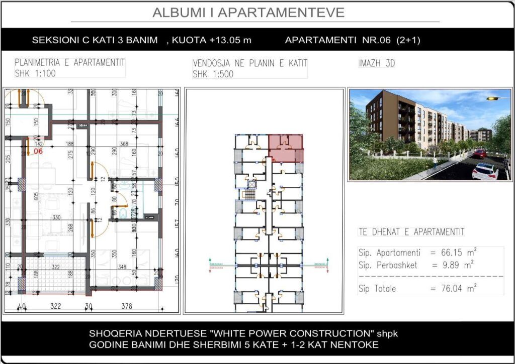 Shitet, Apartament 2+1 88.600Euro ne Paskuqan
