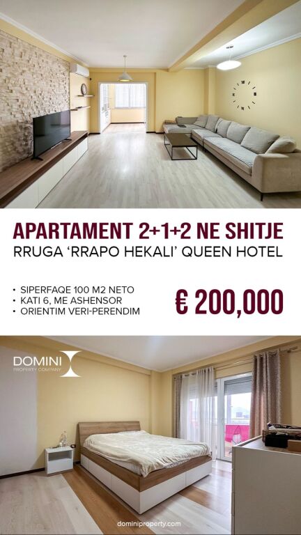 Shitet Apartament 2+1+2 te mbikalimi prane hotel Queen