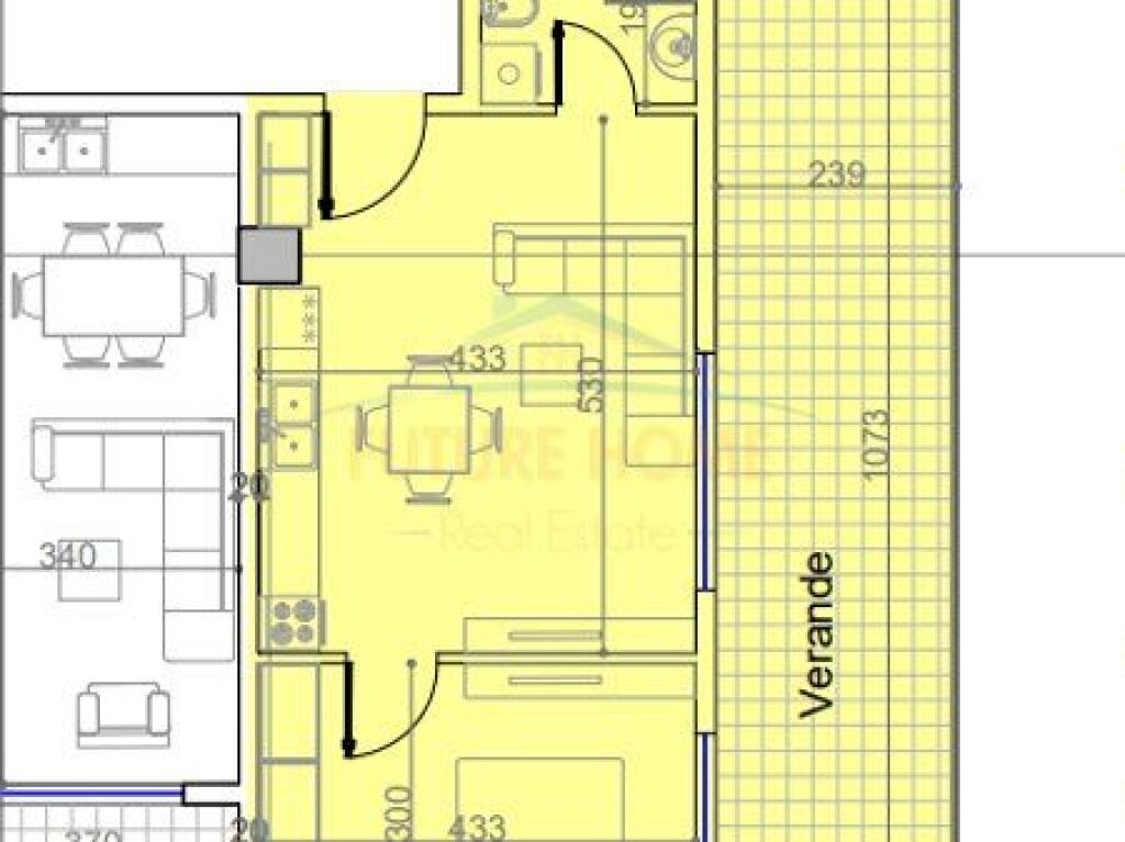 For sale, Apartment 1+1, "Bel Fiore 1", Paskuqan