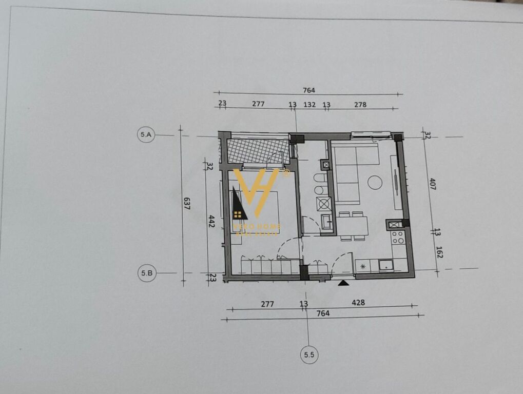 VENDESI APPARTAMENTO 1+1+BLK A REZ.OXA, FRESK 8.000.000 LEKE