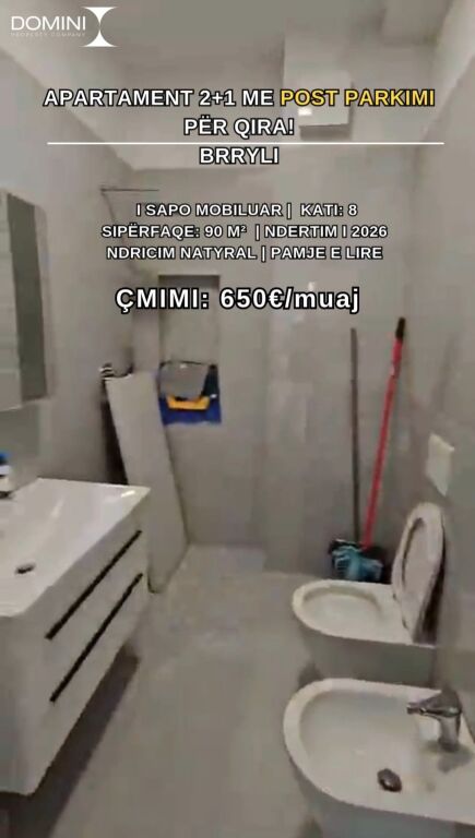 Appartamento 2+1 con Posto Auto in Affitto a Brryli