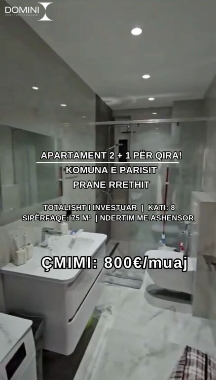 Apartament 2+1 per Qira te Komuna e Parisit, prane rrethit
