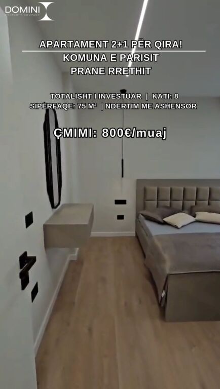 Apartament 2+1 per Qira te Komuna e Parisit, prane rrethit