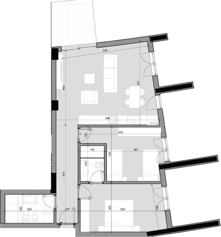 Shitet, Apartament 2+1+2+Verandë, Farka Hills Residences