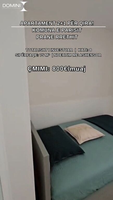 Apartament 2+1 per Qira te Komuna e Parisit, prane rrethit