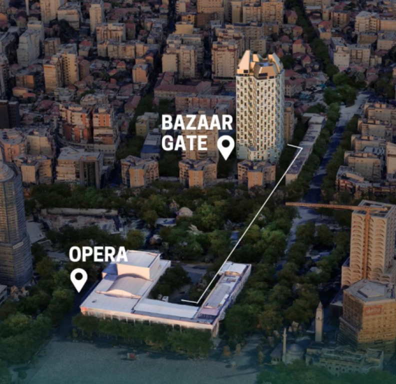 🏡 Shitet Apartament 1+1 – Bazaar Gate, Qendër Tiranë