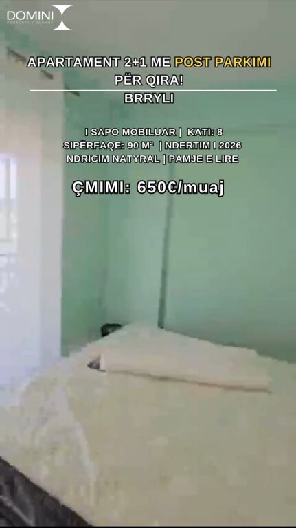 Appartamento 2+1 con Posto Auto in Affitto a Brryli