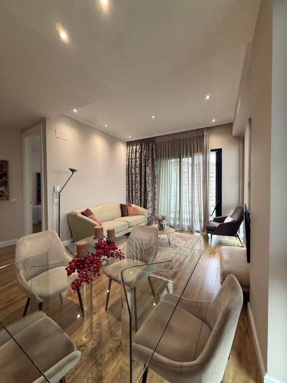 🏠FOR RENT Super Apartment 2+1+2+balcony 📍Park Gate, Elbasan Street 🏢New building, well managed 🛋️Modern furniture✨  💶 Price: 1500€   