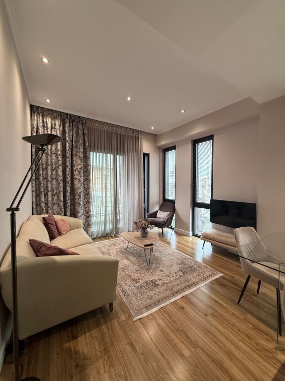 🏠FOR RENT Super Apartment 2+1+2+balcony 📍Park Gate, Elbasan Street 🏢New building, well managed 🛋️Modern furniture✨  💶 Price: 1500€   