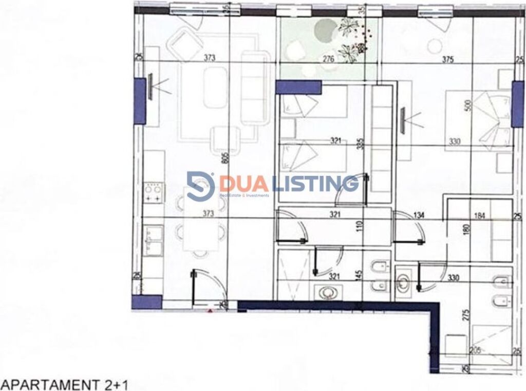 Shesim apartament modern 2+1+2 tek White Tower, Komuna e Parisit!!