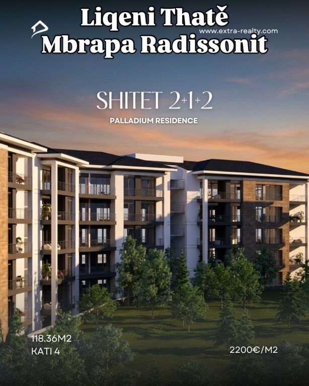 Shitet 2+1 tek Liqeni Thatě , Palladium Residence
