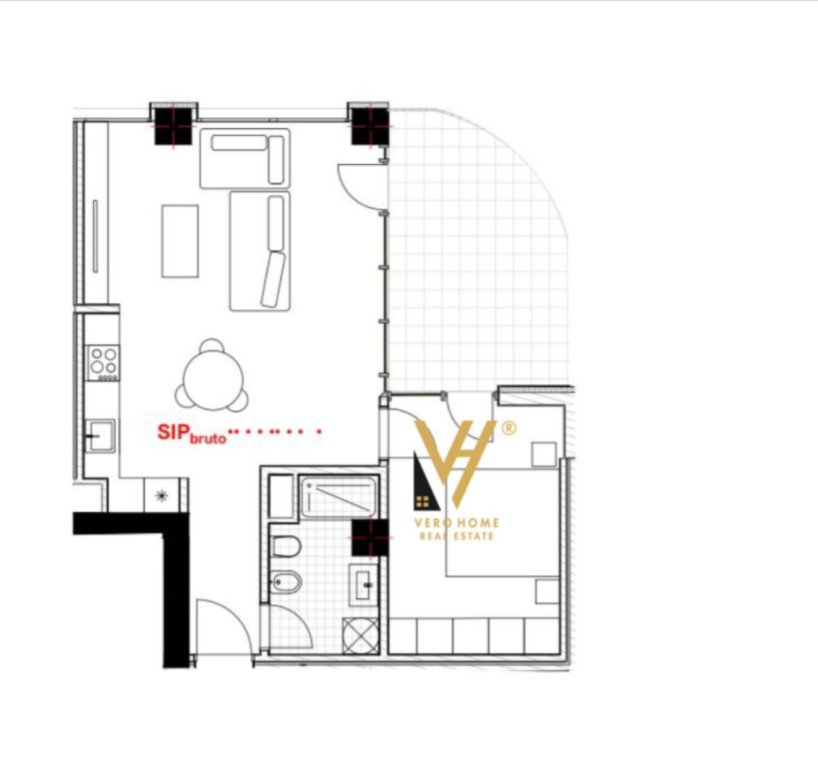 SHITET APARTAMENT 1+1 NE ASTIR, RIVER PARK 84.000 EURO