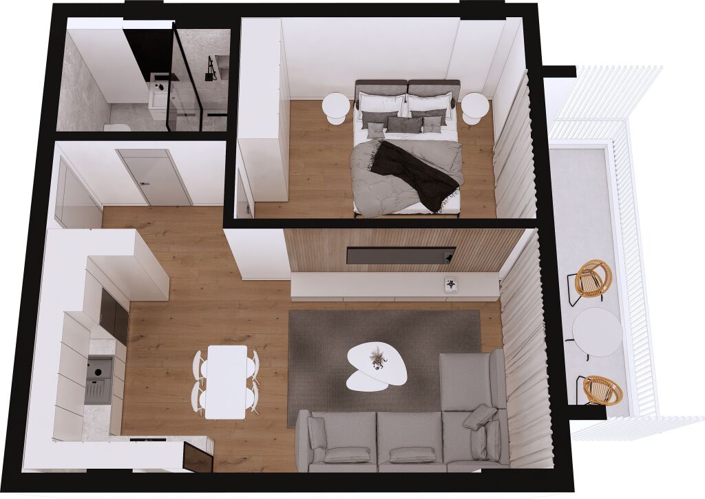 Apartament ne shitje Qerret 300m nga deti, rezidenca "Viktori" Luxury Apartaments