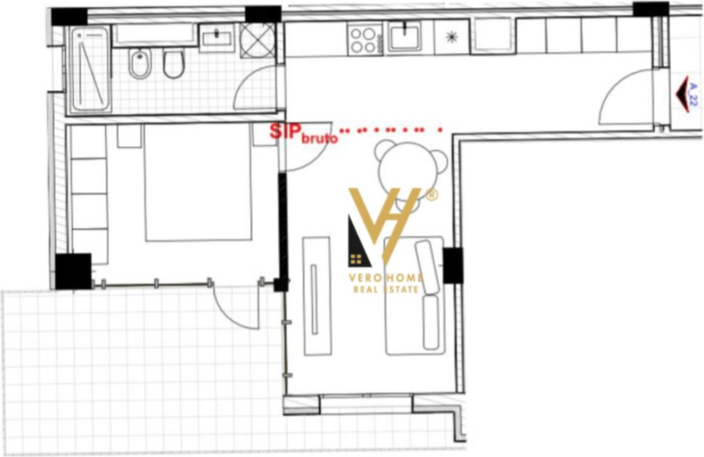 SHITET APARTAMENT 1+1 NE ASTIR, RIVER PARK 71.900 EURO
